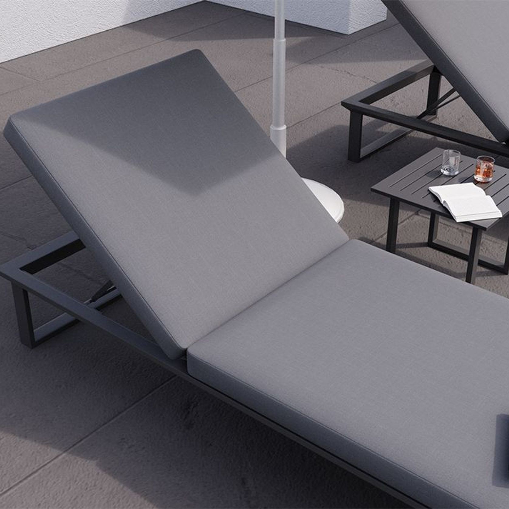 Vivara Sun Lounge - Charcoal - Single gallery detail image