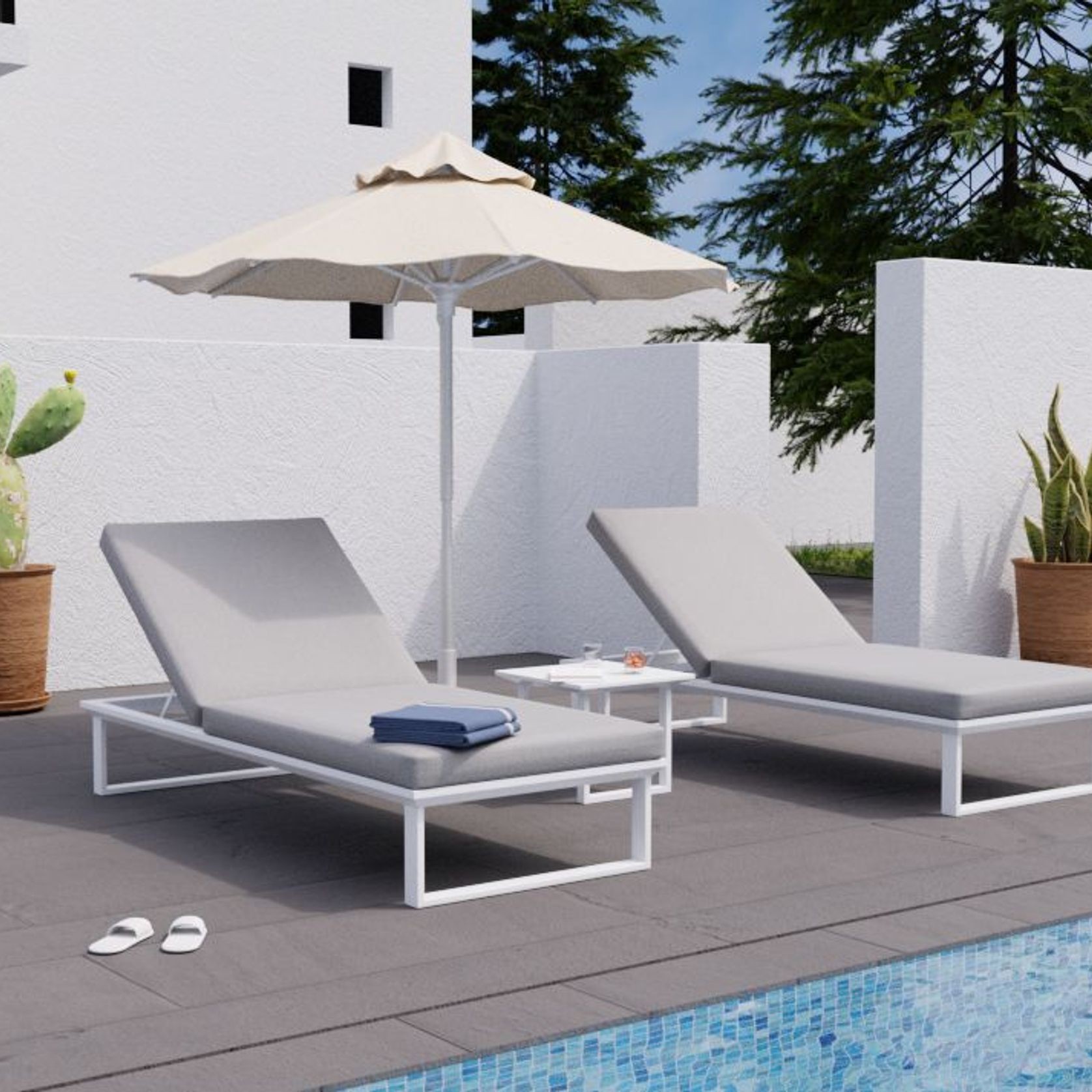 Vivara Sun Lounge - White - Single gallery detail image