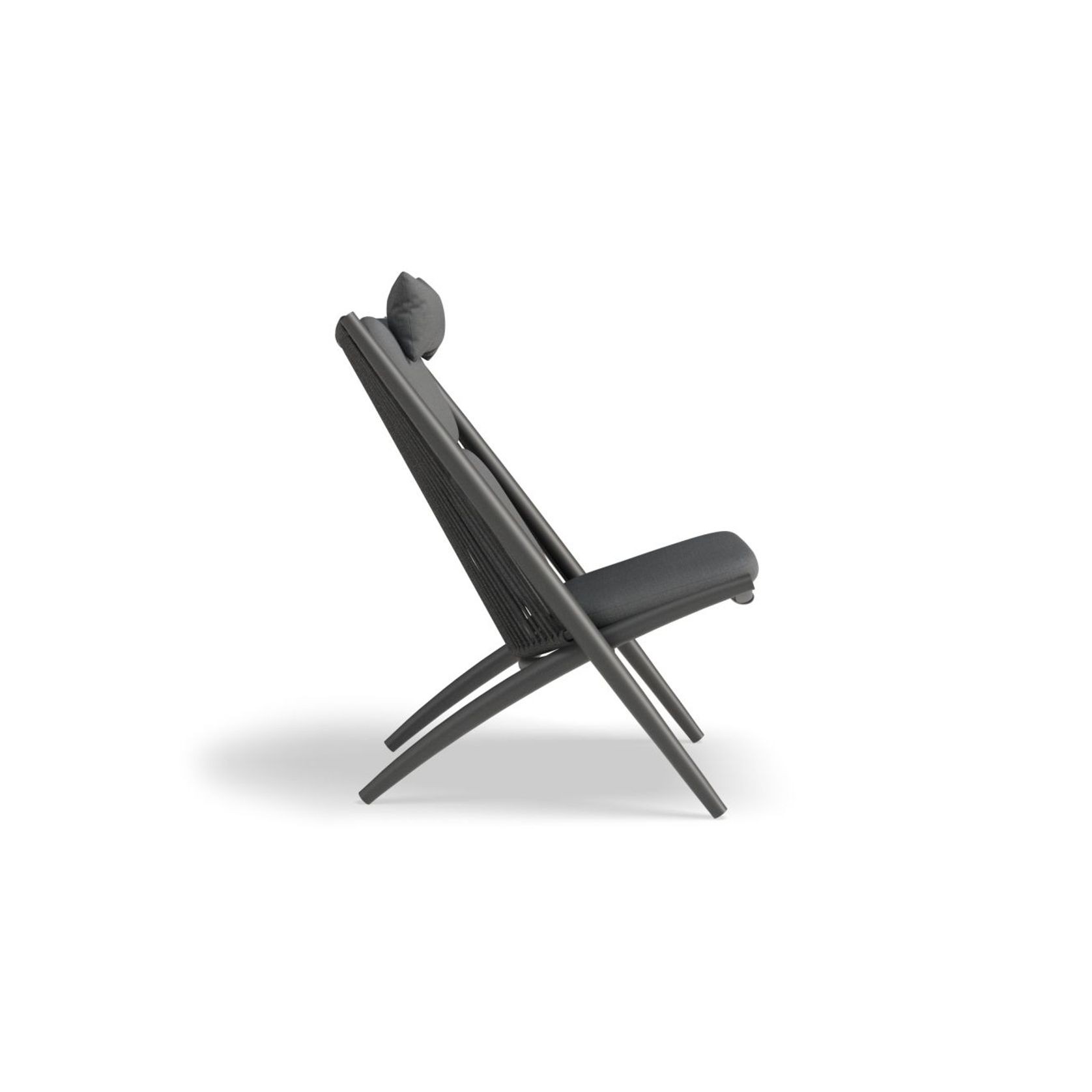 Minori Lounge Chair - Outdoor - Charcoal - Dark Grey Cushion gallery detail image
