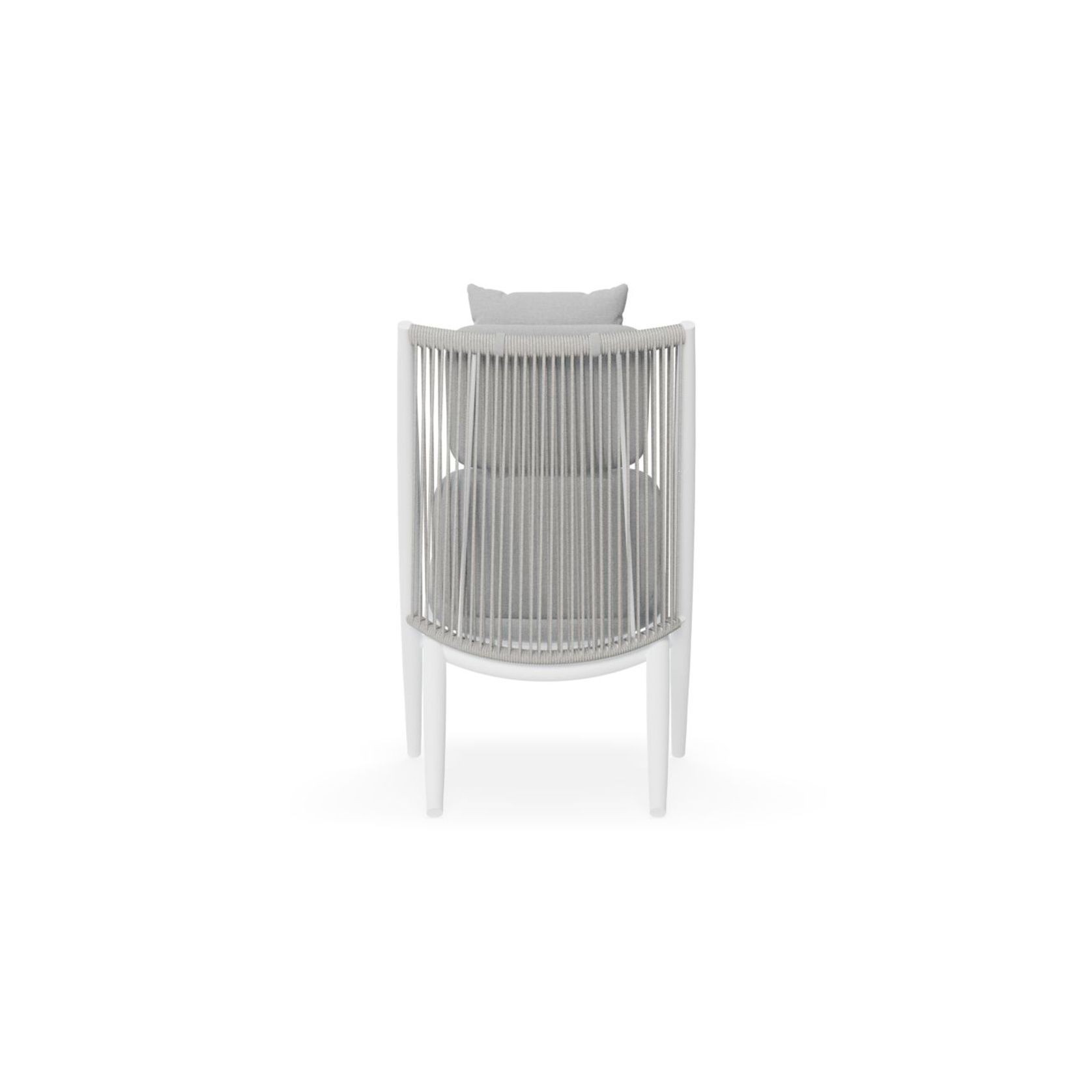 Minori Lounge Chair - Outdoor - White - Light Grey Cushion gallery detail image
