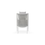 Minori Lounge Chair - Outdoor - White - Light Grey Cushion gallery detail image
