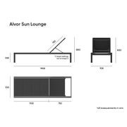 Alvor Sun Lounge - White - Light Grey Mesh gallery detail image