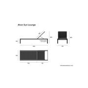 Alvor Sun Lounge - White - Light Grey Mesh gallery detail image