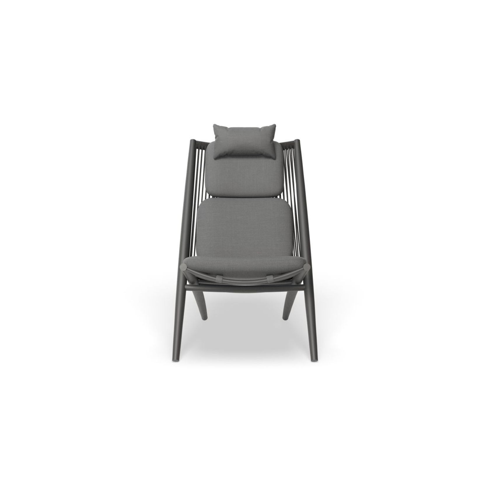 Minori Lounge Chair - Outdoor - Charcoal - Dark Grey Cushion gallery detail image