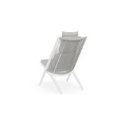 Minori Lounge Chair - Outdoor - White - Light Grey Cushion gallery detail image