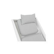 Minori Lounge Chair - Outdoor - White - Light Grey Cushion gallery detail image