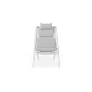 Minori Lounge Chair - Outdoor - White - Light Grey Cushion gallery detail image
