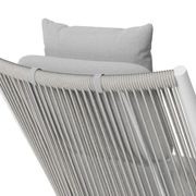 Minori Lounge Chair - Outdoor - White - Light Grey Cushion gallery detail image