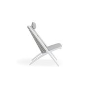 Minori Lounge Chair - Outdoor - White - Light Grey Cushion gallery detail image