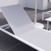 Alvor Sun Lounge - White - Light Grey Mesh gallery detail image