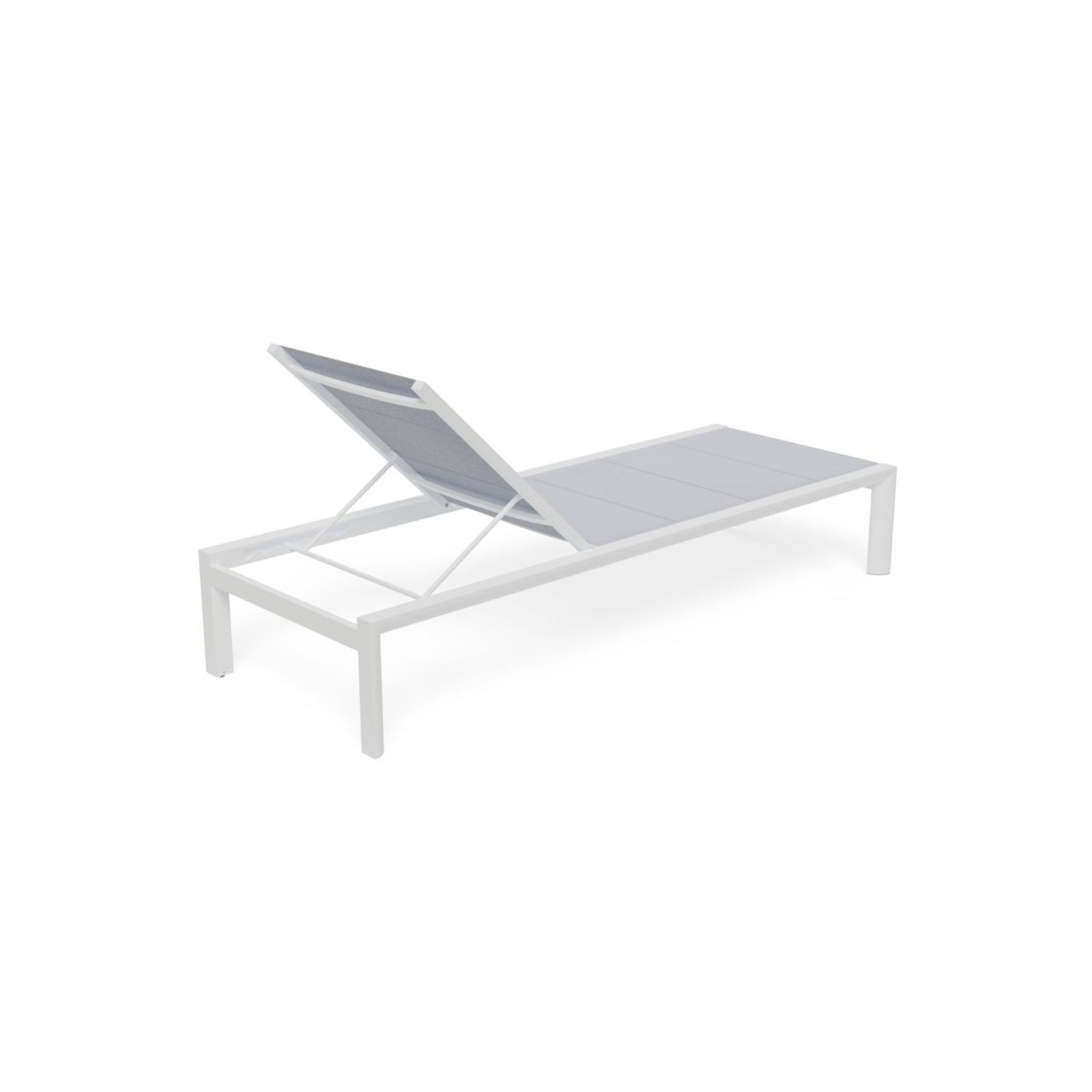 Alvor Sun Lounge - White - Light Grey Mesh gallery detail image