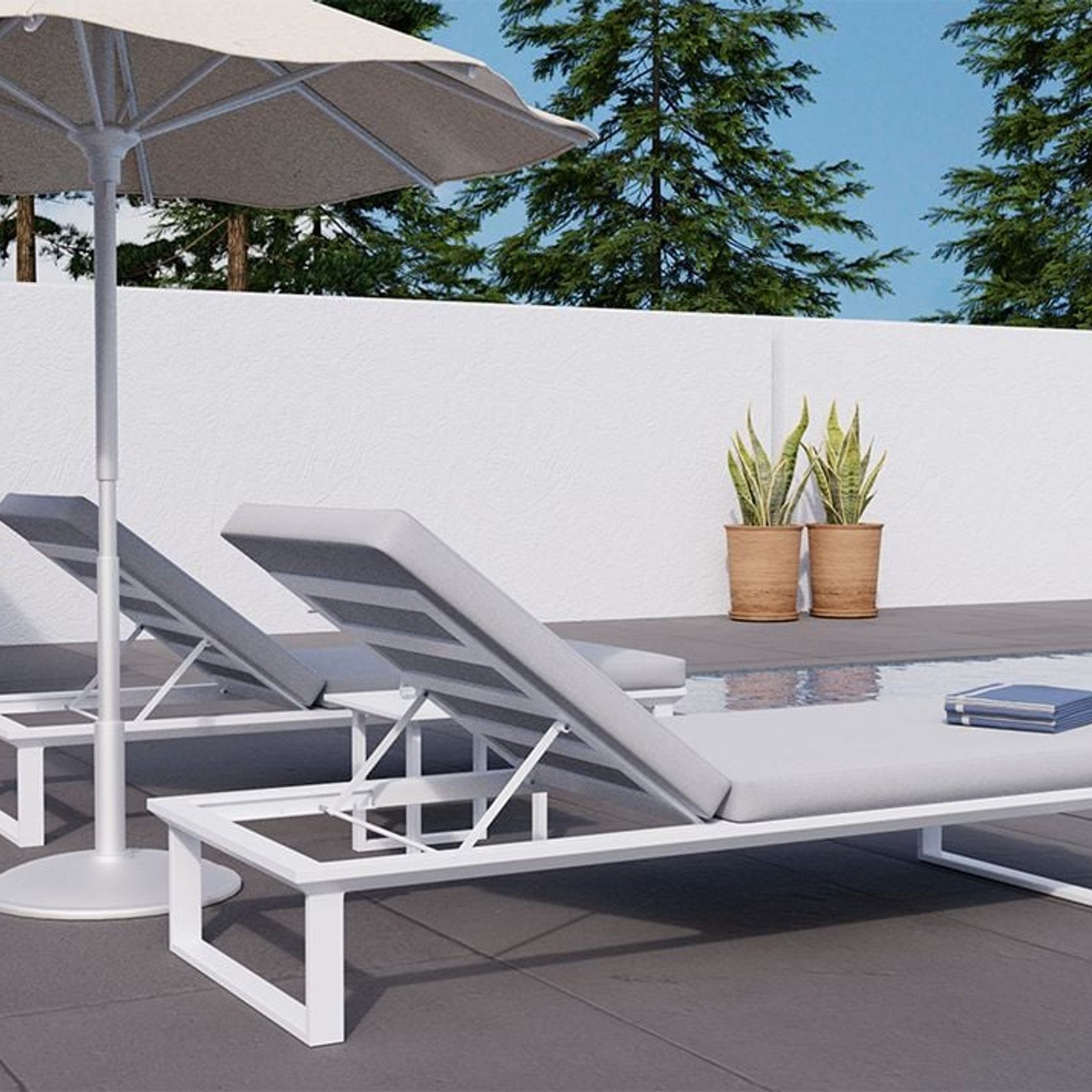 Vivara Sun Lounge - White - Single gallery detail image