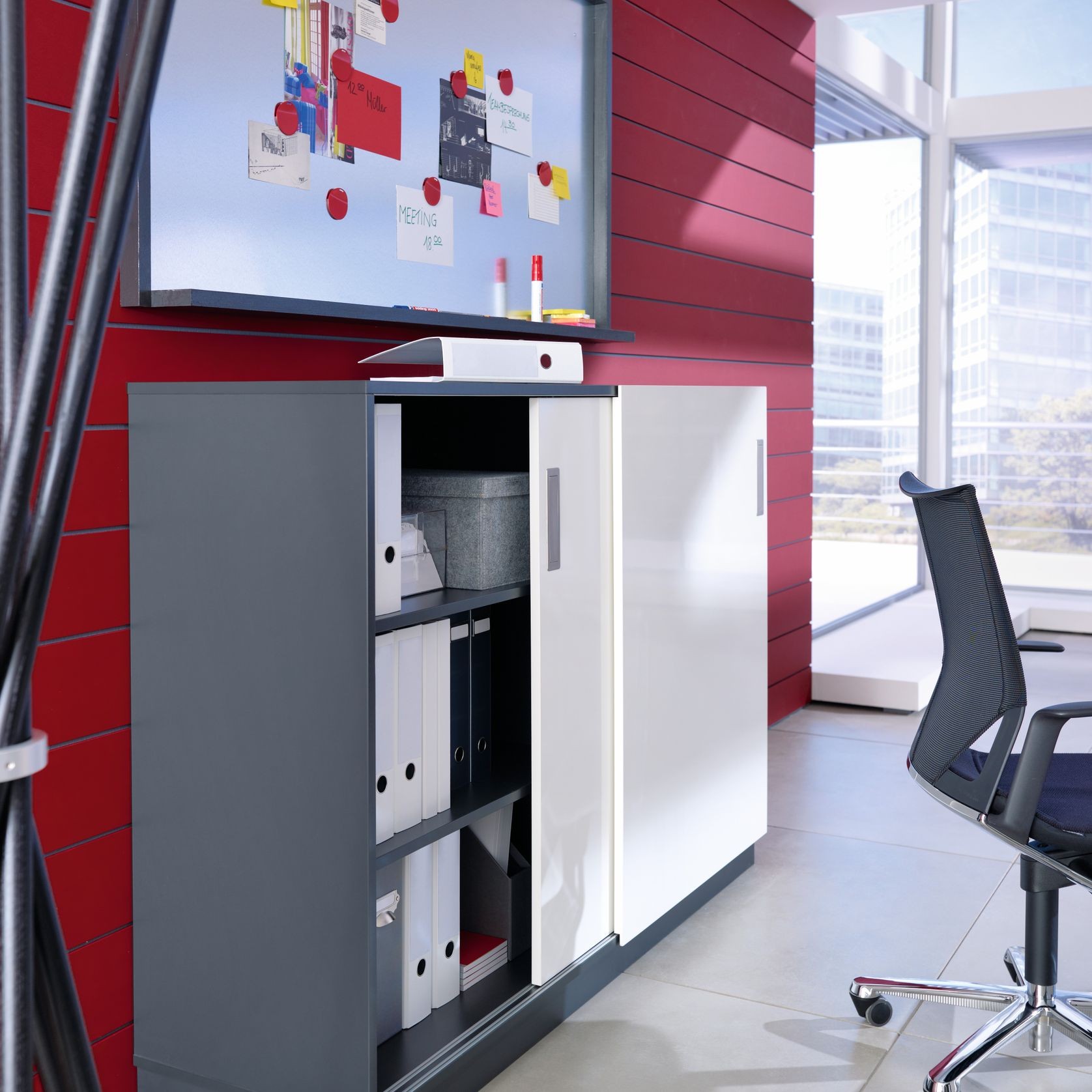 SlideLine 55 in an office filing cabinet