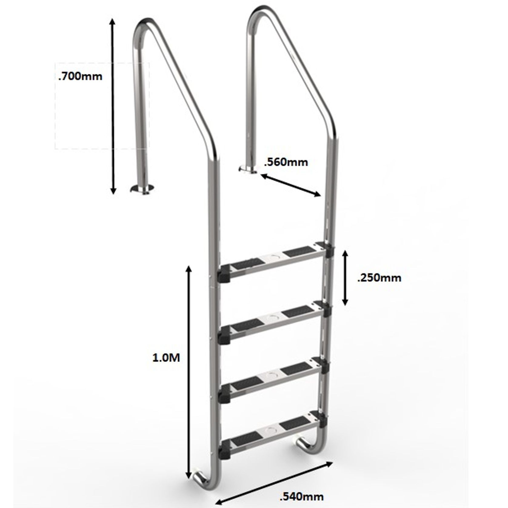 Pool Deck Ladder Stainless Steel gallery detail image