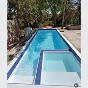 Tile Lined Swimming Pool with built-in spa included gallery detail image