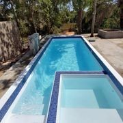 Tile Lined Swimming Pool with built-in spa included gallery detail image