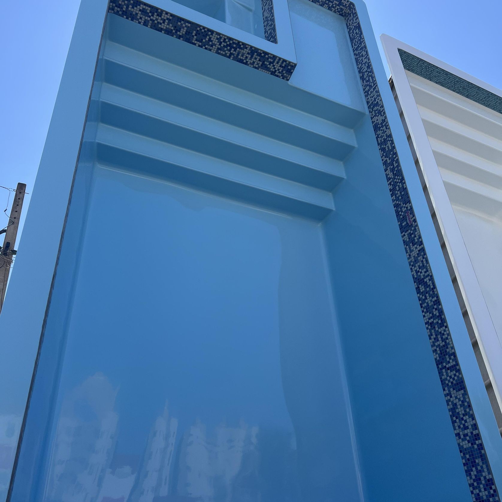 Tile Lined Swimming Pool with built-in spa included gallery detail image
