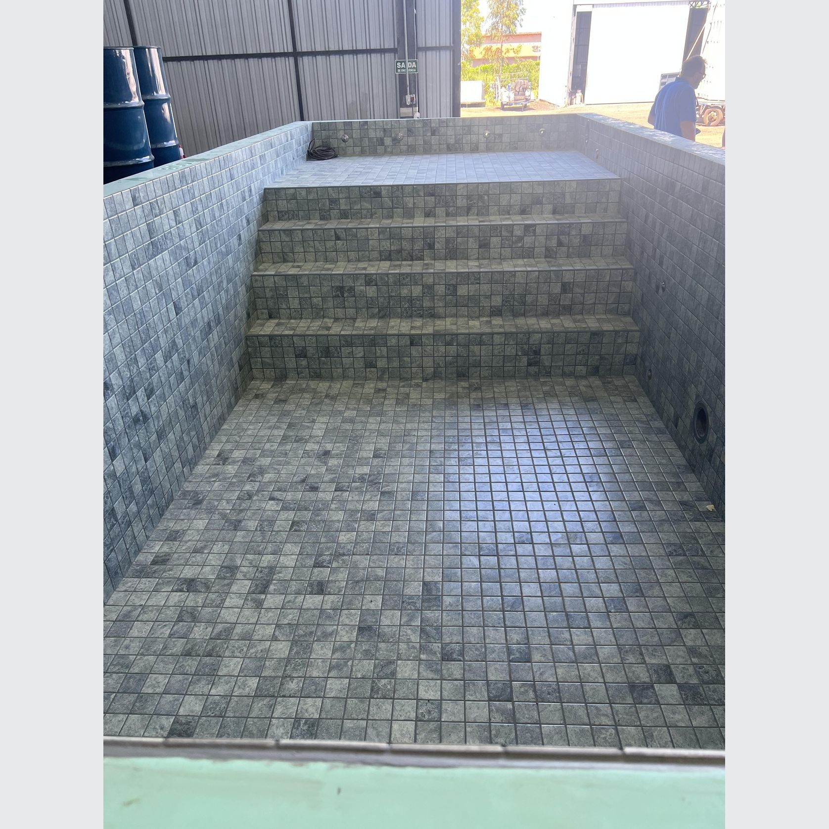 Fes Blue 9.0m x 4.0m Swimming pool with tanning ledge gallery detail image