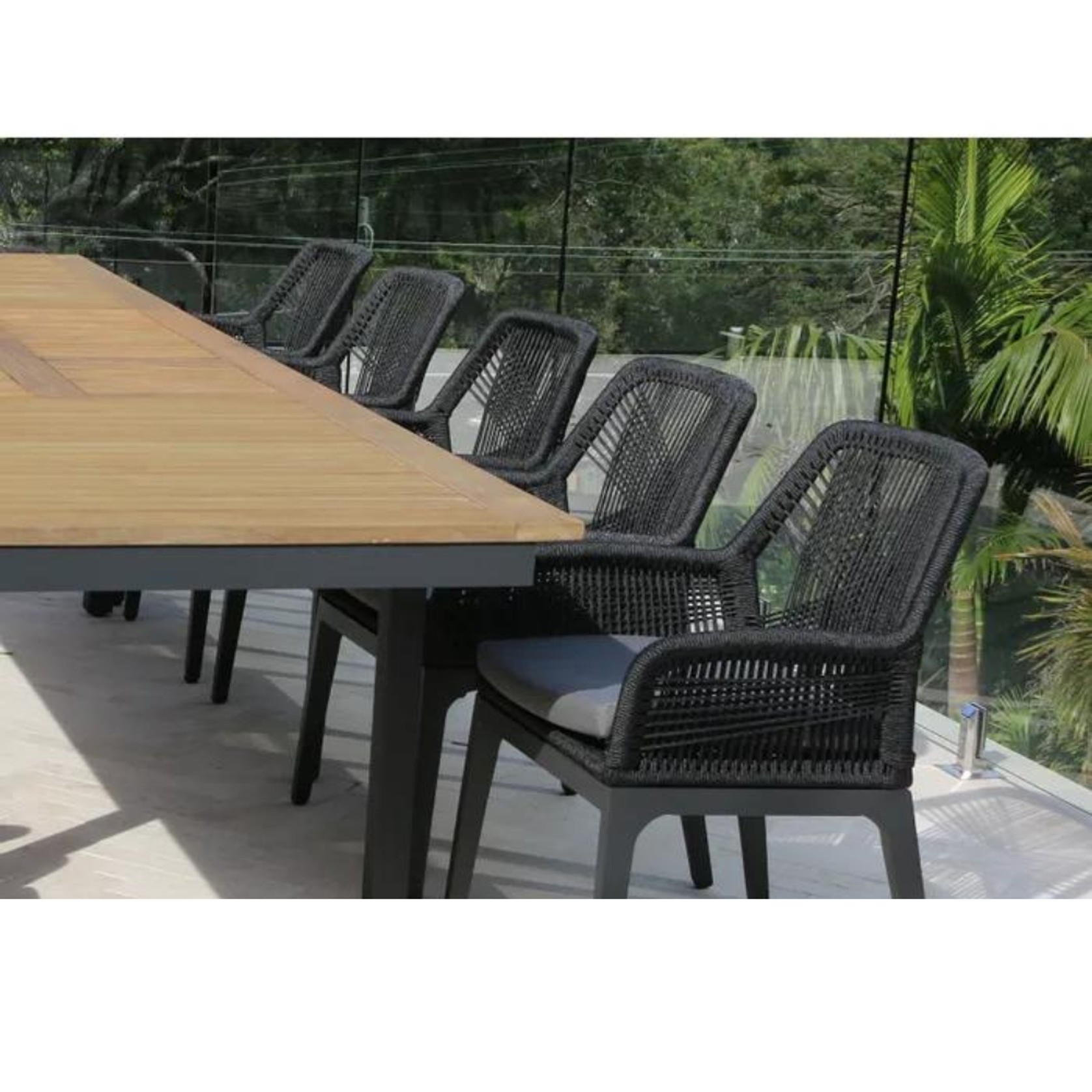 Barcelona Extension Table with 10 Serang Chairs gallery detail image