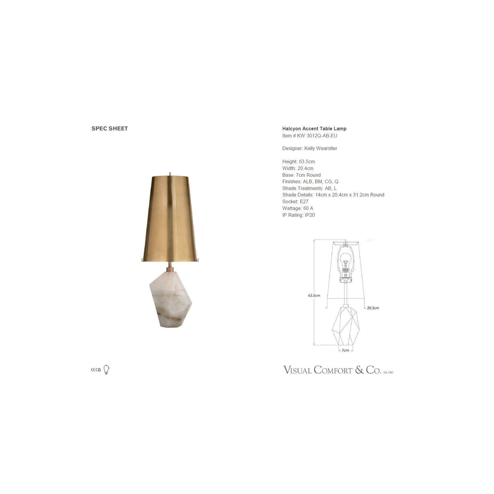 Kelly Wearstler Halcyon Accent Table Lamp gallery detail image