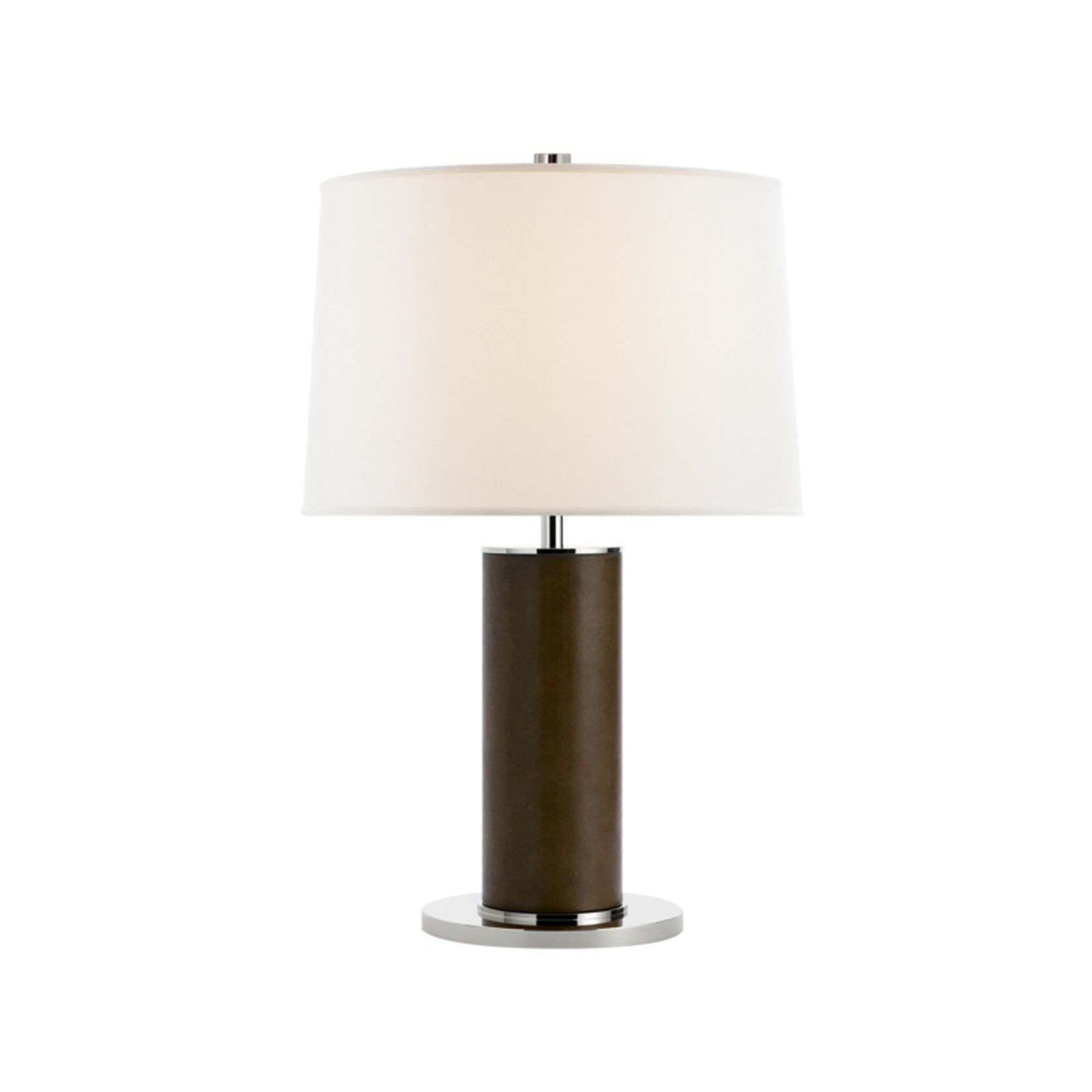 Beckford Leather Table Lamp – Chocolate gallery detail image