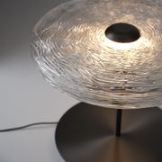 Goddess LED Glass Table Lamp in Aged Brushed Nickel gallery detail image