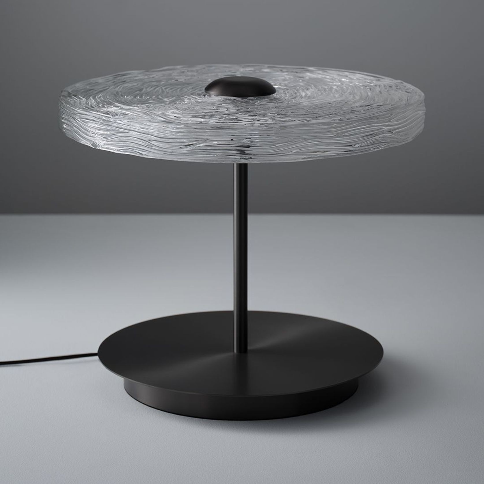 Goddess LED Glass Table Lamp in Aged Brushed Nickel gallery detail image