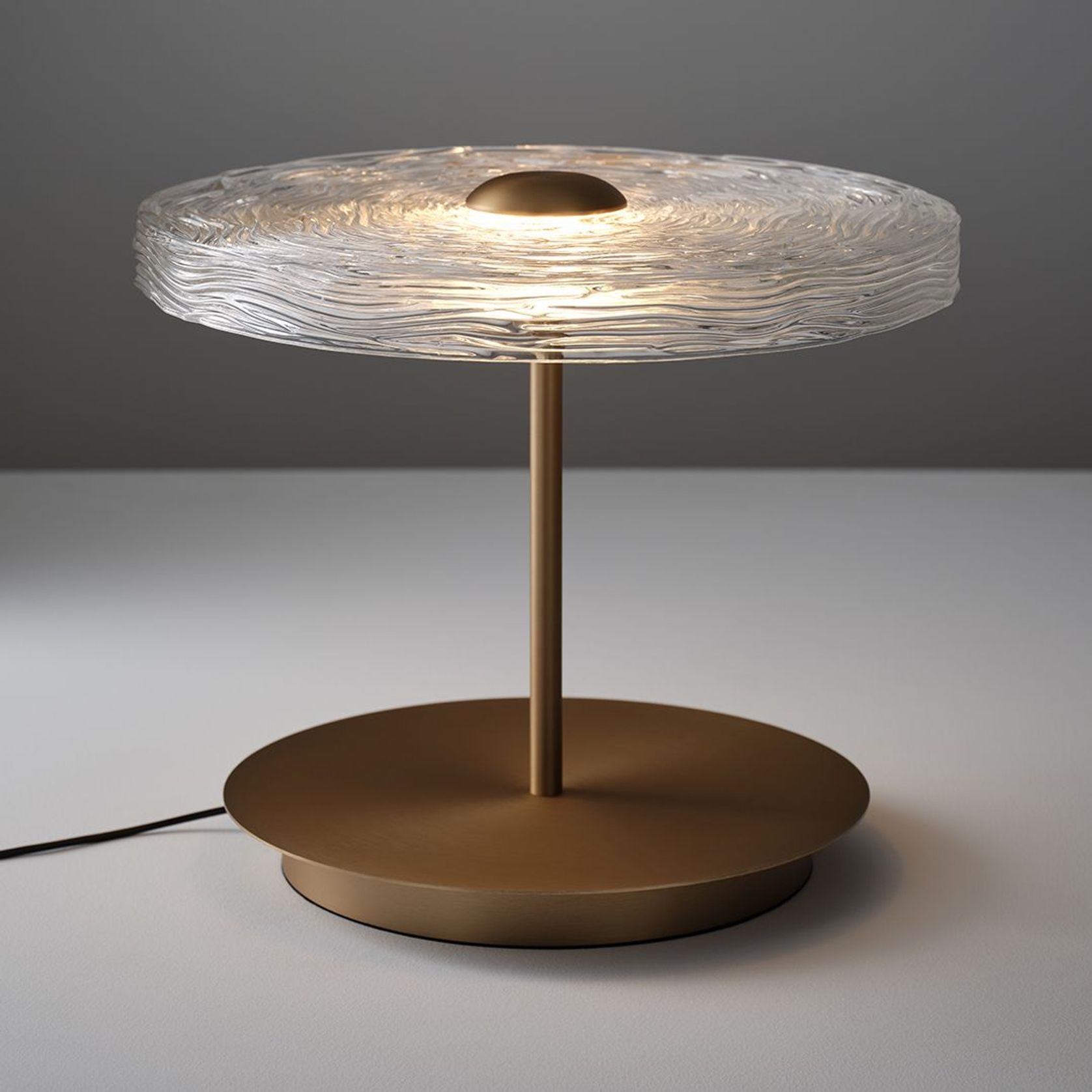 Goddess LED Glass Table Lamp in Aged Brass gallery detail image