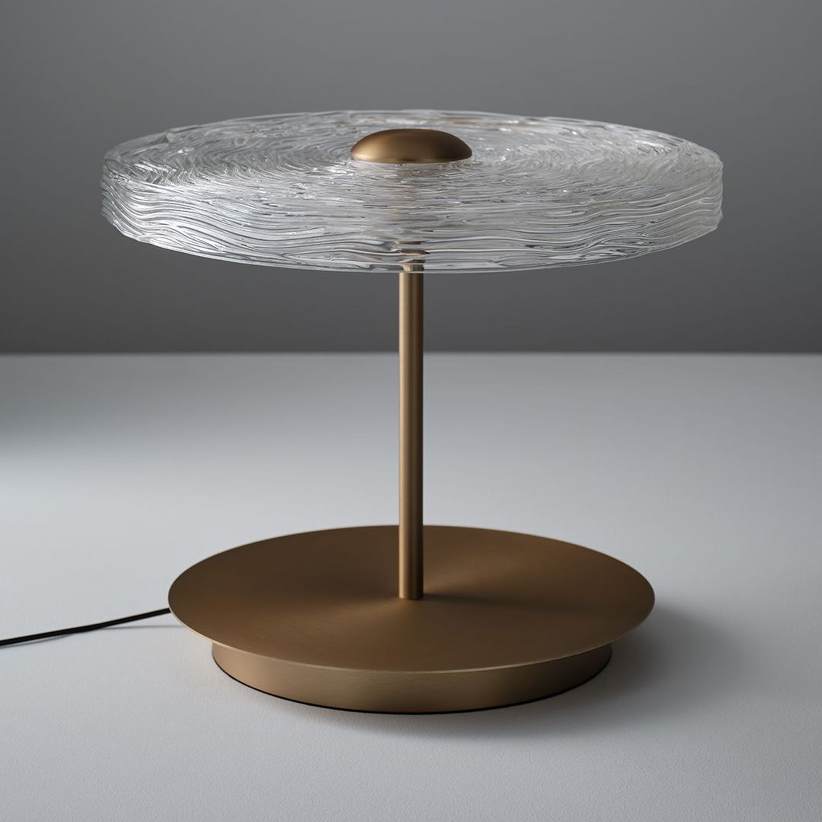 Goddess LED Glass Table Lamp in Aged Brass gallery detail image