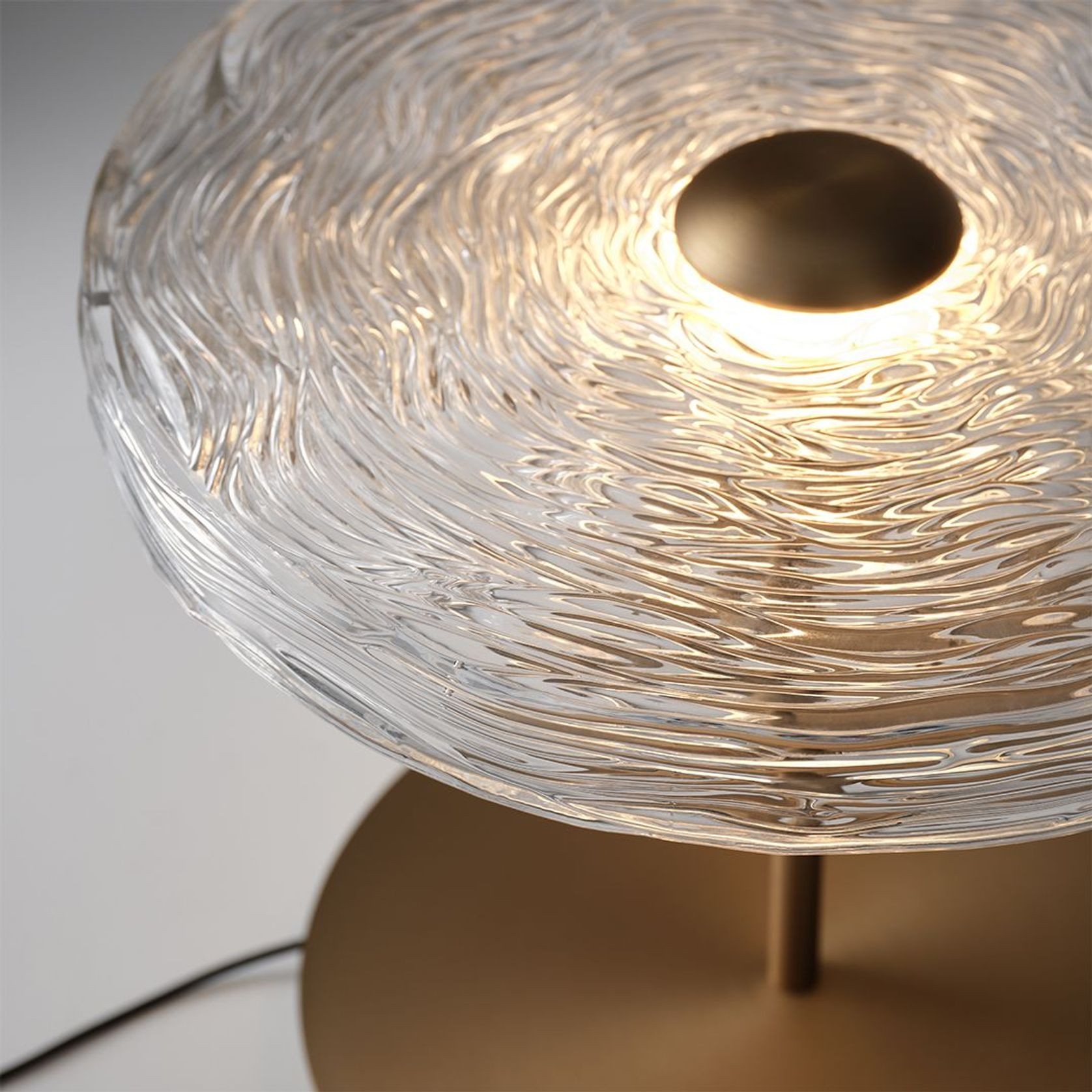 Goddess LED Glass Table Lamp in Aged Brass gallery detail image