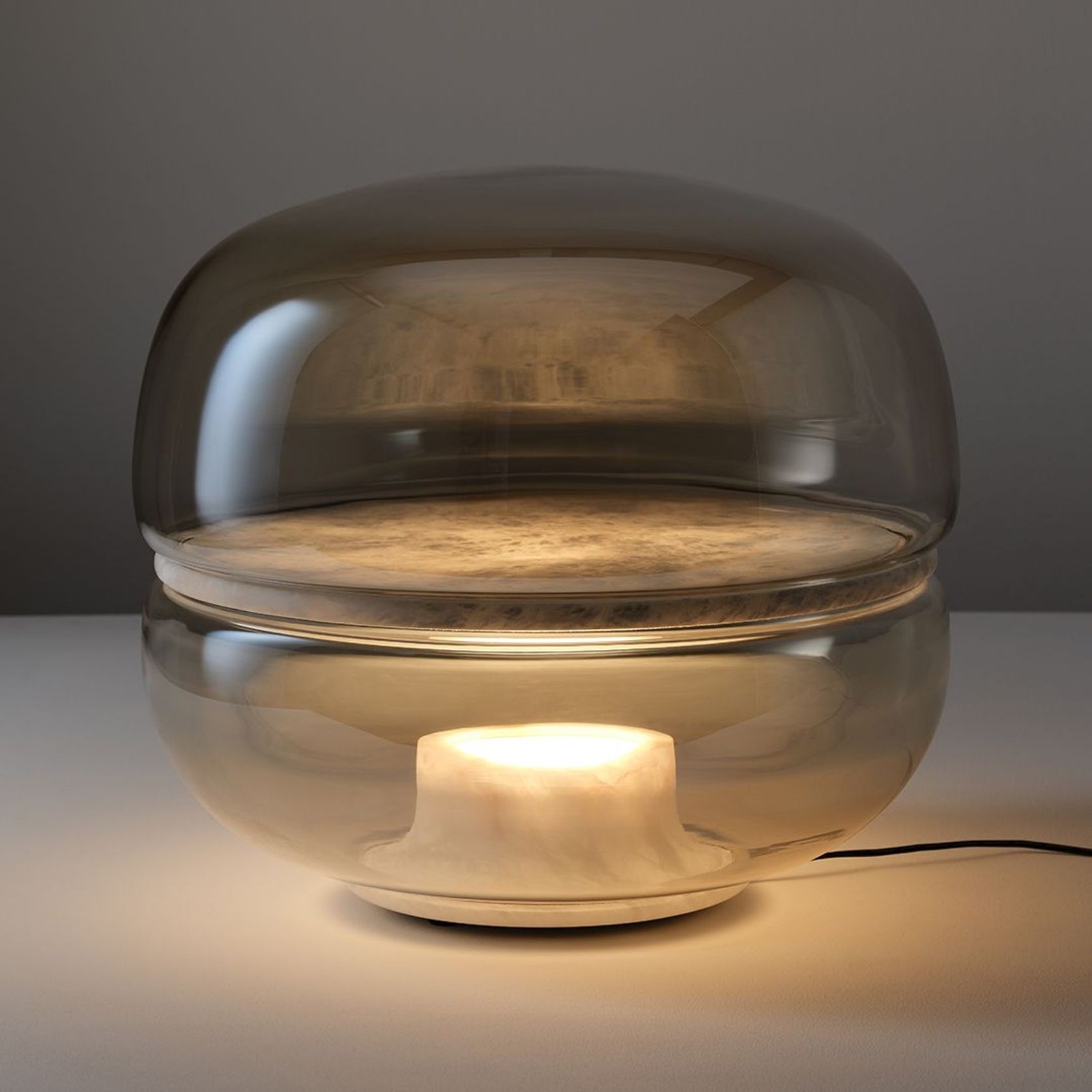 Calda LED Glass Table Lamp - Large in Cognac gallery detail image