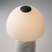 Tye 1 Light Glass Table Lamp in Frosted Marble gallery detail image