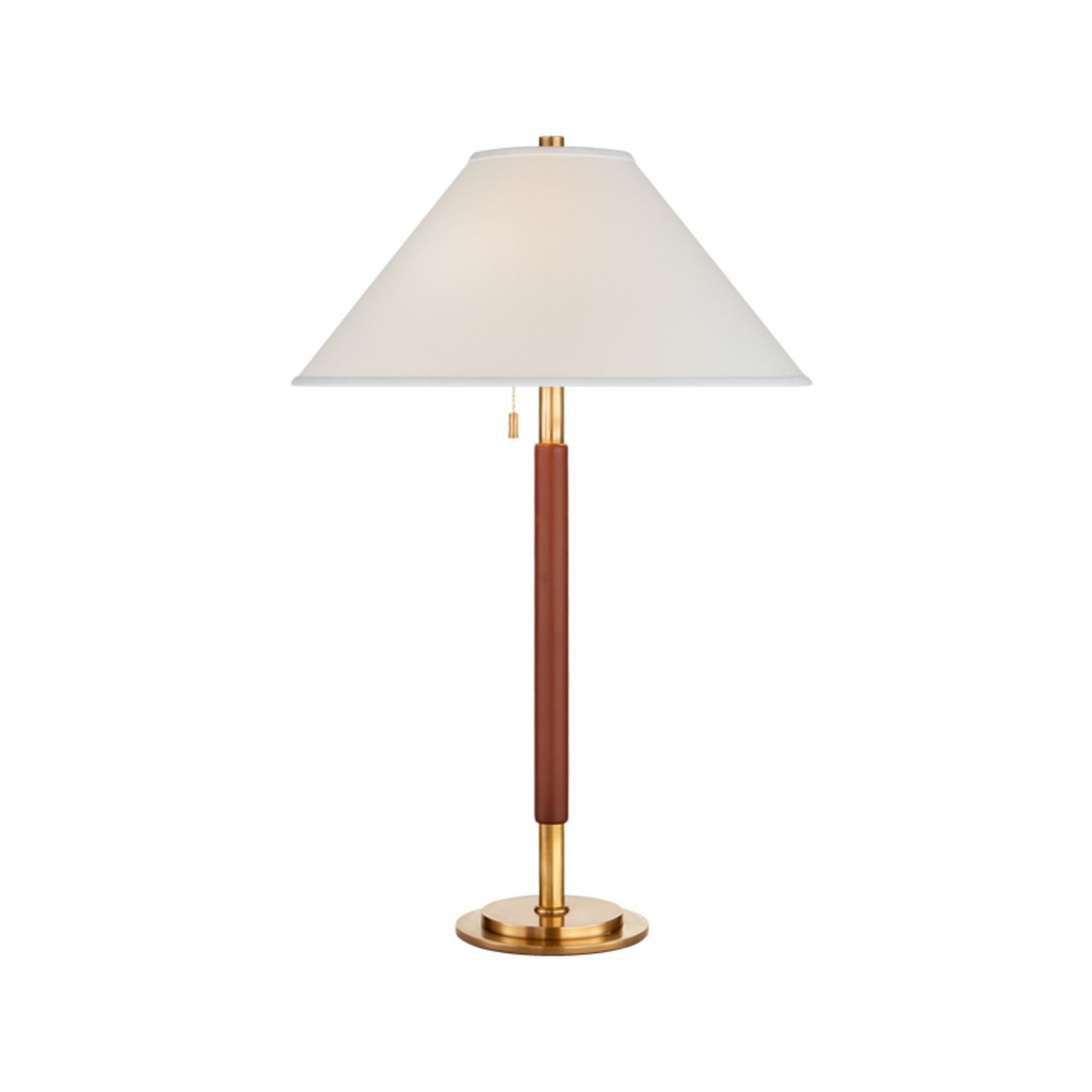 Garner Table Lamp – Natural Brass/Saddle gallery detail image