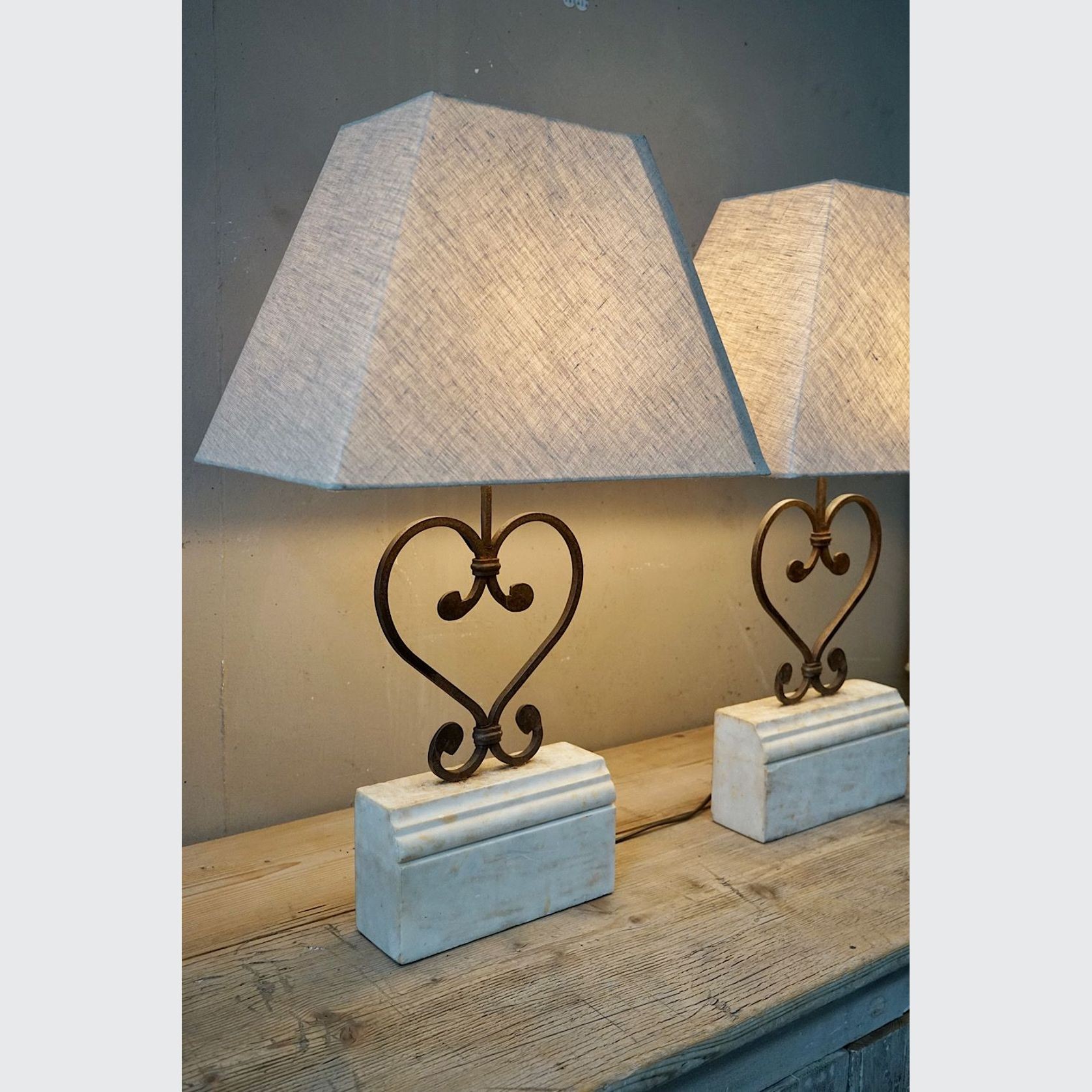 French Architectural Element Lamps (Pair) gallery detail image