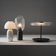 Veluto 1 Light Glass Table Lamp in Brushed Gunmetal gallery detail image