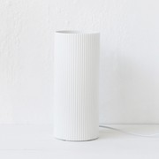 Cylindrical Lines Lamp / Matt White / Tall gallery detail image