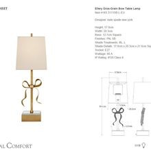 Kate Spade Ellery Gros-Grain Bow Table Lamp – Gold gallery detail image