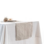 100% French Flax Linen Table Runner-Natural Oat gallery detail image