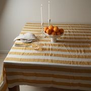100% French Flax linen Tablecloth - Sunflower Stripe gallery detail image