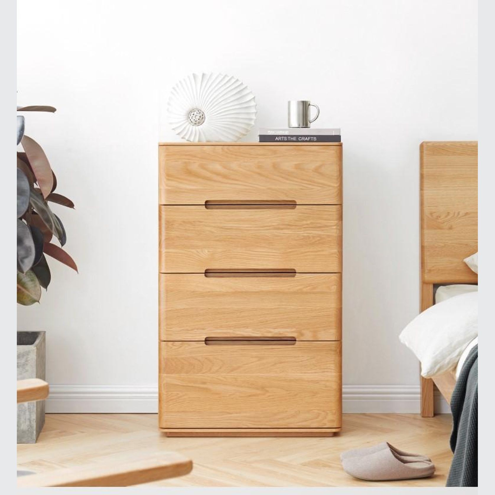 Manchester Natural Solid Oak Tall Boy gallery detail image