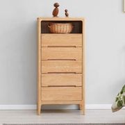 Seattle Natural Solid Oak 5 Drawers Tall Boy gallery detail image