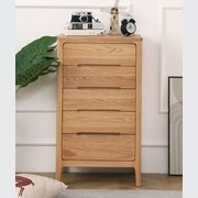 Seattle Natural Solid Oak 5 Drawers Tall Boy gallery detail image
