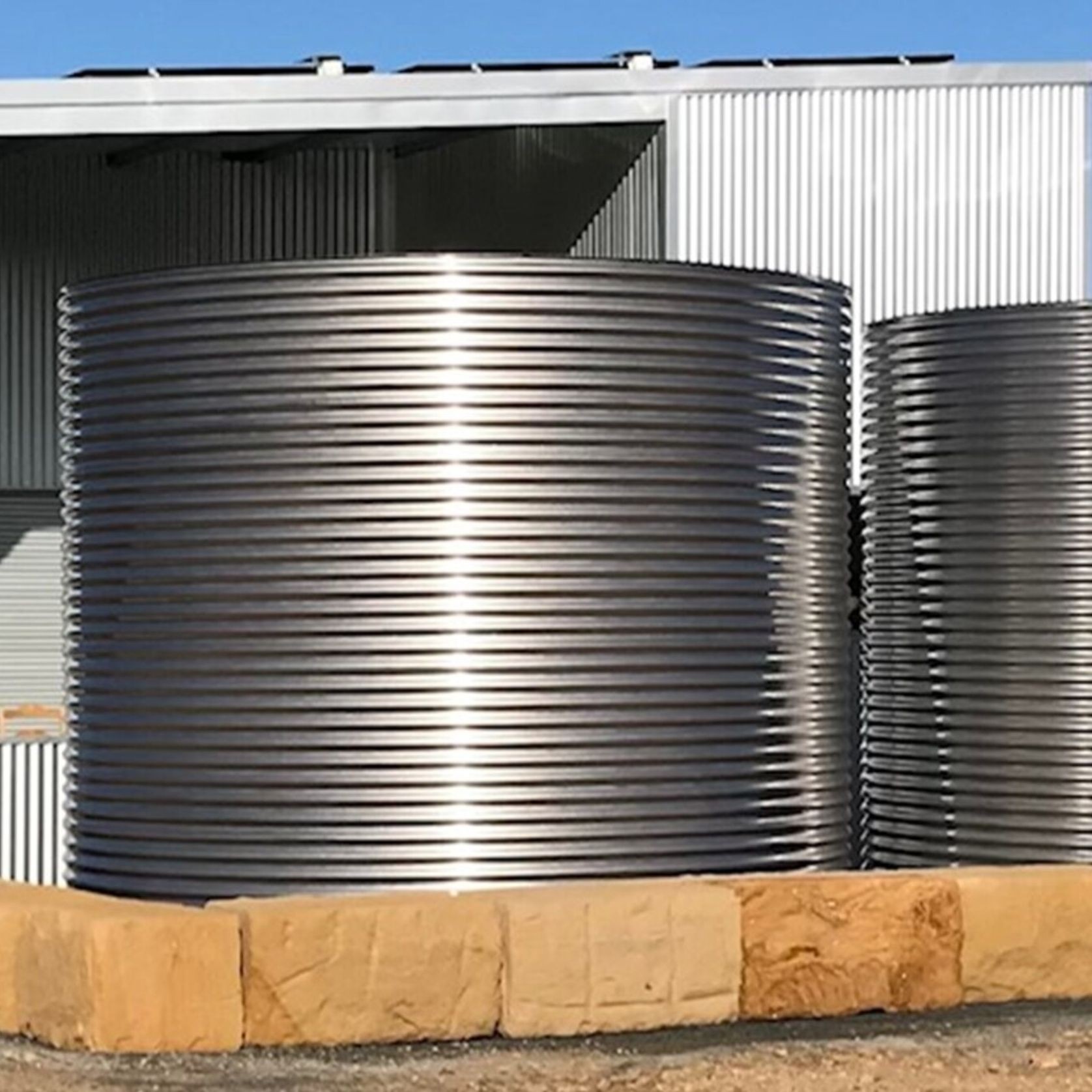 22,000 Litre Round 304-Grade Stainless Water Tank gallery detail image