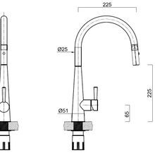 CIGNUS 14 - Brushed Stainless Steel Tap gallery detail image