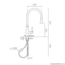 Regal Classic Kitchen Mixer with Pull Out Spray gallery detail image