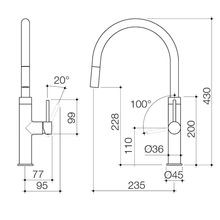 Liano II Pull Down Sink Mixer with Dual Spray gallery detail image