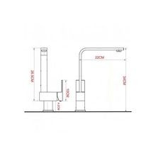 Square Kitchen Mixer Matte Black gallery detail image