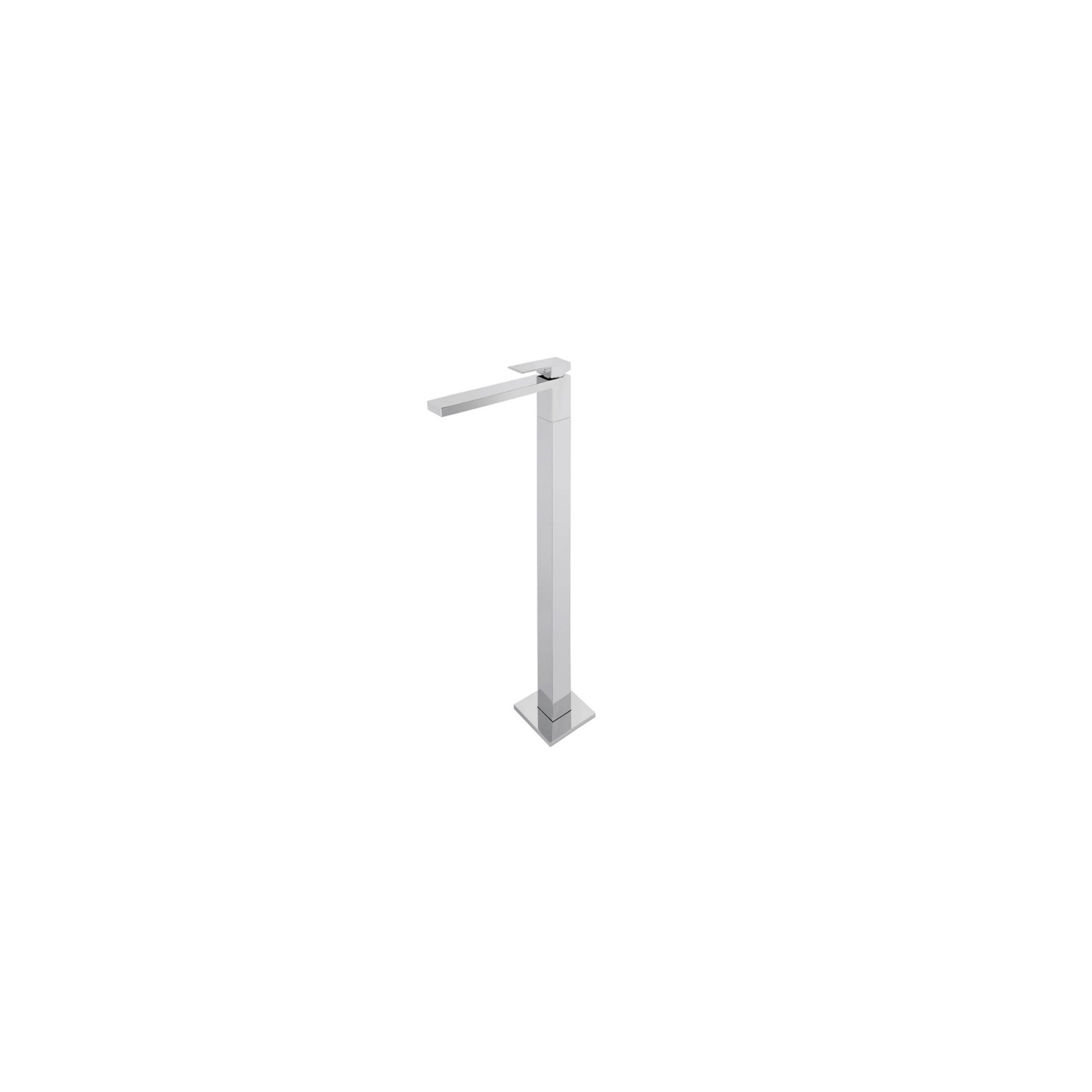 Square Freestanding Bath Mixer - Polished Chrome gallery detail image