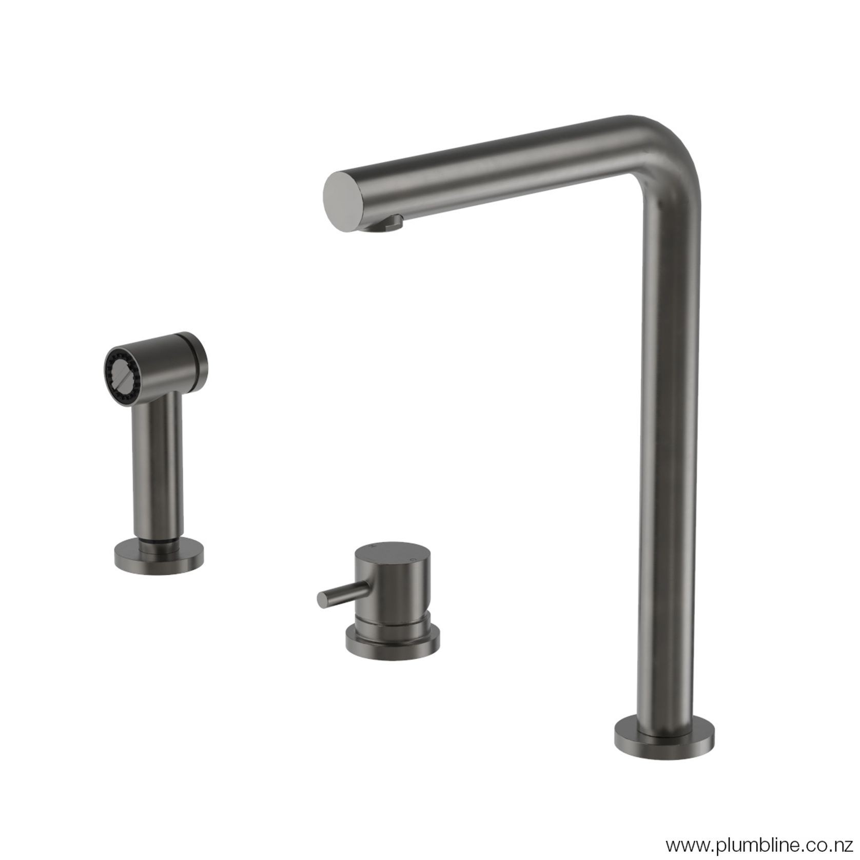 Buddy 3 Hole Kitchen Mixer With Rinse Spray gallery detail image
