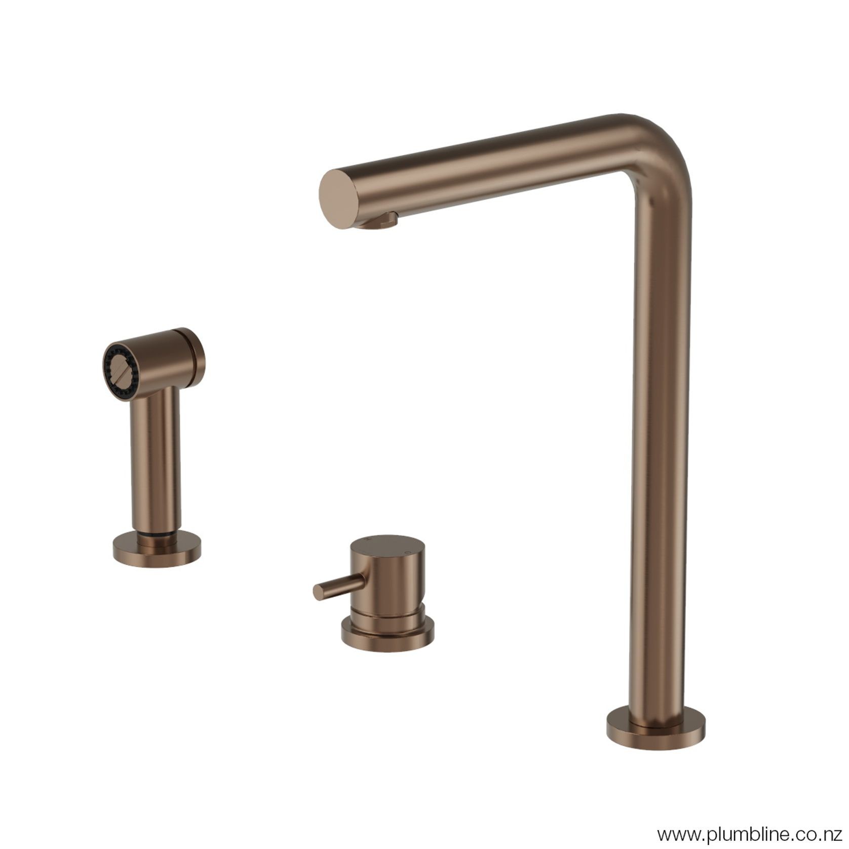 Buddy 3 Hole Kitchen Mixer With Rinse Spray gallery detail image